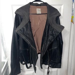 Free People We The Free Cleo Vegan Leather Jacket XL